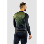 Camisa Ciclismo Free Force Start Manga Longa Gradient Olive Peluciada