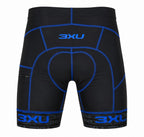 BERMUDA CICLISMO MASCULINA 3XU PRETO AZUL TAMANHO XG