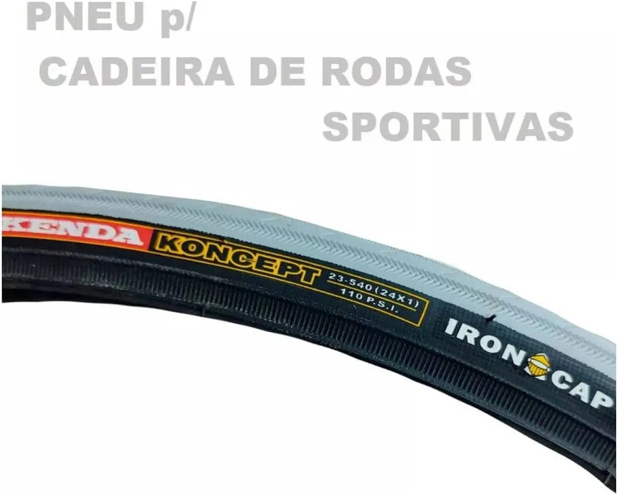 Pneu Kenda K191 Koncept 24x1.00 com Proteção Antifuro - Preto/Cinza