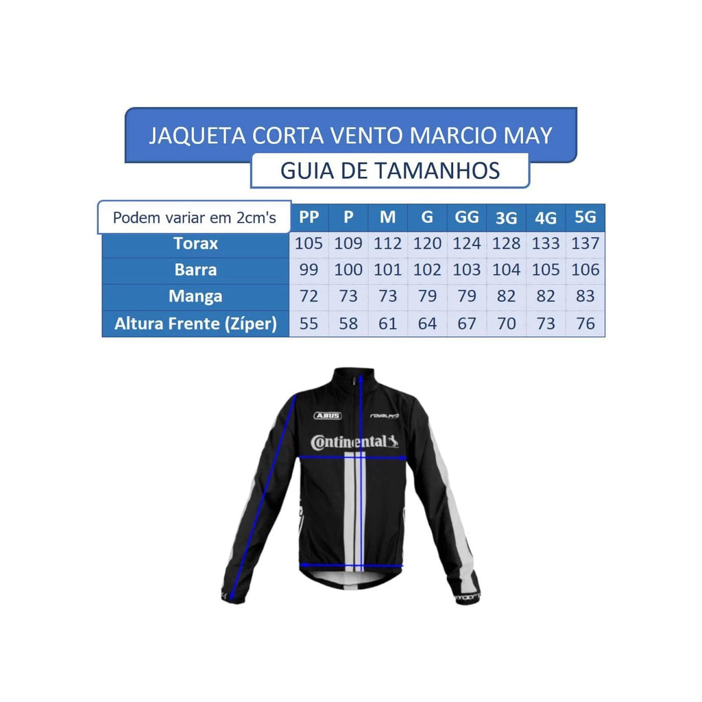 JAQUETA CORTA VENTO MARCIO MAY CONTINENTAL/TOPEAK