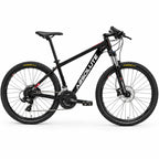Projeto MTB Absolute Nero 5 XXL 23 preto, transmissão Shimano 24v e freios hidráulicos MT200 — lateral